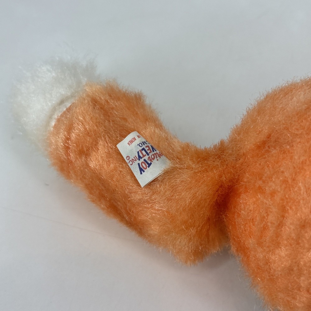 Vintage SUPERIOR TOY AND NOVELTY Plush Orange Fox Red Collar‎ 12" 1960s 1970s - Picture 9 of 16